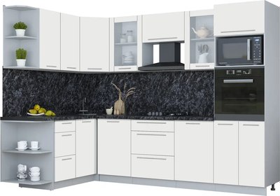 Кухонный гарнитур Интерлиния Мила Пластик 1.68x2.8 LV - фото