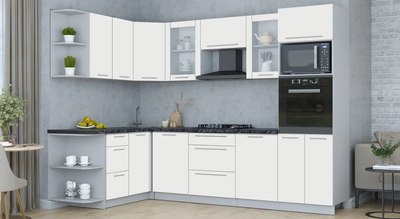 Кухонный гарнитур Интерлиния Мила Пластик 1.68x2.8 LV