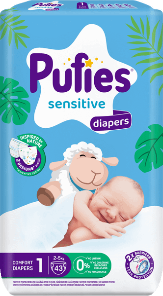 Подгузники детские Pufies Sensitive Newborn 2-5кг - фото