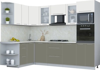 Кухонный гарнитур Интерлиния Мила Пластик 1.68x2.8 LV - фото