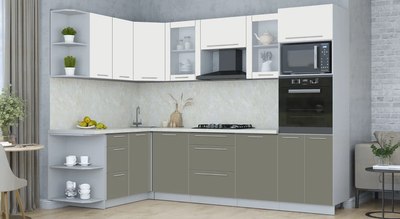 Кухонный гарнитур Интерлиния Мила Пластик 1.68x2.8 LV