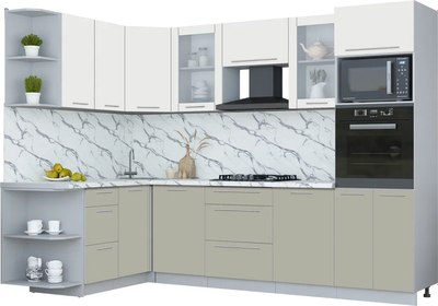 Кухонный гарнитур Интерлиния Мила Пластик 1.68x2.8 LV - фото