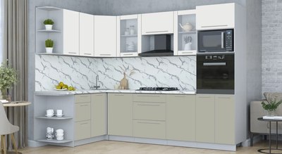 Кухонный гарнитур Интерлиния Мила Пластик 1.68x2.8 LV