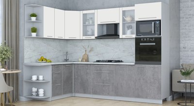 Кухонный гарнитур Интерлиния Мила Пластик 1.68x2.8 LV