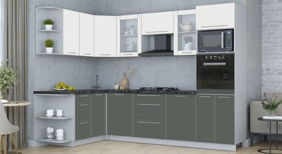 Кухонный гарнитур Интерлиния Мила Пластик 1.68x2.8 LV