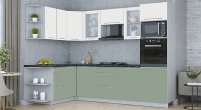 Кухонный гарнитур Интерлиния Мила Пластик 1.68x2.8 LV