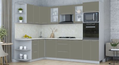 Кухонный гарнитур Интерлиния Мила Пластик 1.68x2.8 LV