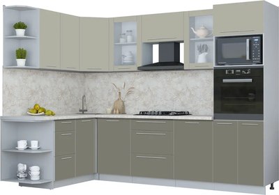 Кухонный гарнитур Интерлиния Мила Пластик 1.68x2.8 LV - фото