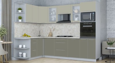 Кухонный гарнитур Интерлиния Мила Пластик 1.68x2.8 LV