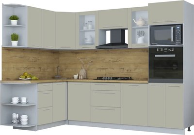 Кухонный гарнитур Интерлиния Мила Пластик 1.68x2.8 LV - фото