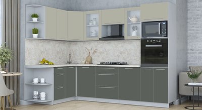 Кухонный гарнитур Интерлиния Мила Пластик 1.68x2.8 LV