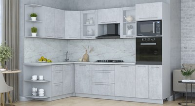 Кухонный гарнитур Интерлиния Мила Пластик 1.68x2.8 LV