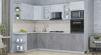 Кухонный гарнитур Интерлиния Мила Пластик 1.68x2.8 LV