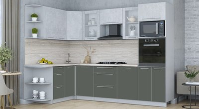 Кухонный гарнитур Интерлиния Мила Пластик 1.68x2.8 LV