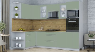 Кухонный гарнитур Интерлиния Мила Пластик 1.68x2.8 LV