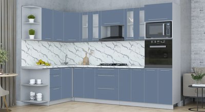Кухонный гарнитур Интерлиния Мила Пластик 1.68x3.0 LV