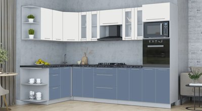 Кухонный гарнитур Интерлиния Мила Пластик 1.68x3.0 LV