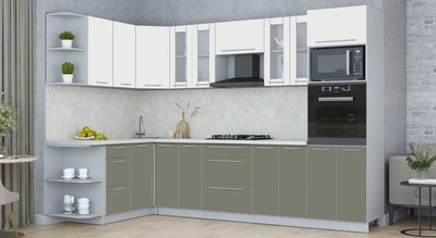 Кухонный гарнитур Интерлиния Мила Пластик 1.68x3.0 LV