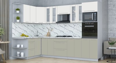 Кухонный гарнитур Интерлиния Мила Пластик 1.68x3.0 LV