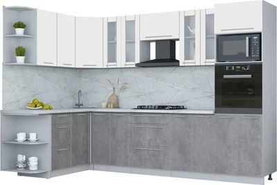 Кухонный гарнитур Интерлиния Мила Пластик 1.68x3.0 LV - фото