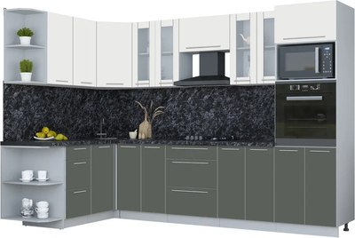 Кухонный гарнитур Интерлиния Мила Пластик 1.68x3.0 LV - фото