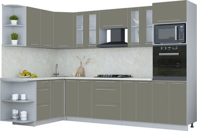 Кухонный гарнитур Интерлиния Мила Пластик 1.68x3.0 LV - фото