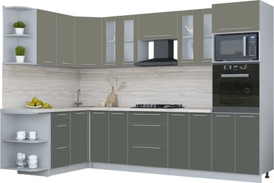Кухонный гарнитур Интерлиния Мила Пластик 1.68x3.0 LV - фото