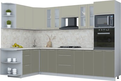 Кухонный гарнитур Интерлиния Мила Пластик 1.68x3.0 LV - фото