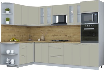 Кухонный гарнитур Интерлиния Мила Пластик 1.68x3.0 LV - фото