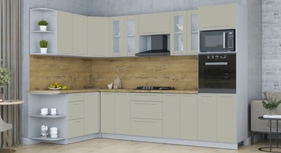 Кухонный гарнитур Интерлиния Мила Пластик 1.68x3.0 LV