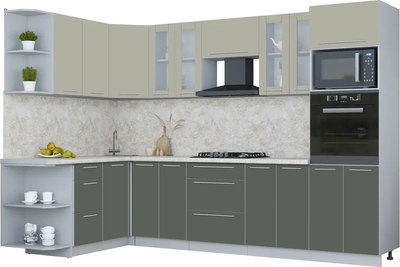 Кухонный гарнитур Интерлиния Мила Пластик 1.68x3.0 LV - фото