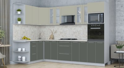 Кухонный гарнитур Интерлиния Мила Пластик 1.68x3.0 LV