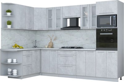 Кухонный гарнитур Интерлиния Мила Пластик 1.68x3.0 LV - фото