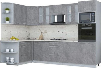 Кухонный гарнитур Интерлиния Мила Пластик 1.68x3.0 LV - фото