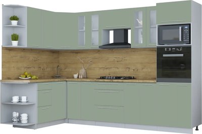 Кухонный гарнитур Интерлиния Мила Пластик 1.68x3.0 LV - фото