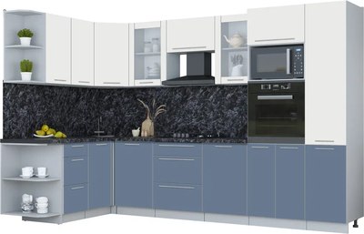 Кухонный гарнитур Интерлиния Мила Пластик 1.68x3.2 LV - фото