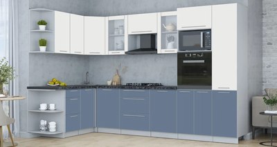 Кухонный гарнитур Интерлиния Мила Пластик 1.68x3.2 LV