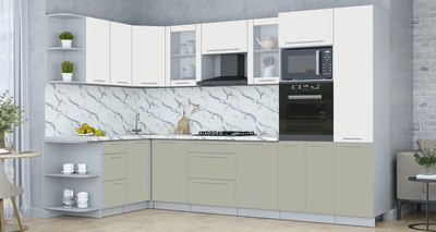 Кухонный гарнитур Интерлиния Мила Пластик 1.68x3.2 LV