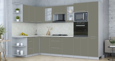 Кухонный гарнитур Интерлиния Мила Пластик 1.68x3.2 LV