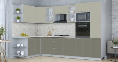 Кухонный гарнитур Интерлиния Мила Пластик 1.68x3.2 LV