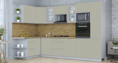 Кухонный гарнитур Интерлиния Мила Пластик 1.68x3.2 LV