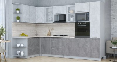 Кухонный гарнитур Интерлиния Мила Пластик 1.68x3.2 LV