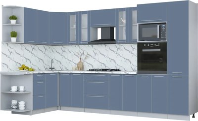 Кухонный гарнитур Интерлиния Мила Пластик 1.68x3.4 LV - фото