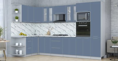 Кухонный гарнитур Интерлиния Мила Пластик 1.68x3.4 LV