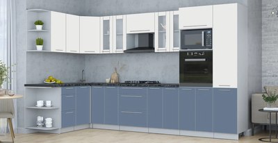 Кухонный гарнитур Интерлиния Мила Пластик 1.68x3.4 LV