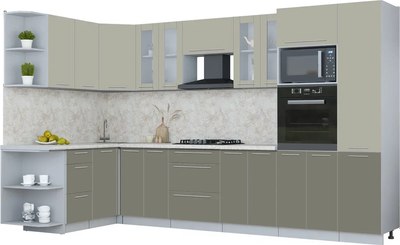 Кухонный гарнитур Интерлиния Мила Пластик 1.68x3.4 LV - фото