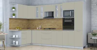 Кухонный гарнитур Интерлиния Мила Пластик 1.68x3.4 LV