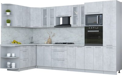 Кухонный гарнитур Интерлиния Мила Пластик 1.68x3.4 LV - фото