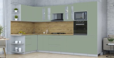 Кухонный гарнитур Интерлиния Мила Пластик 1.68x3.4 LV