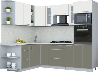 Кухонный гарнитур Интерлиния Мила Пластик 1.88x2.4 LV - фото
